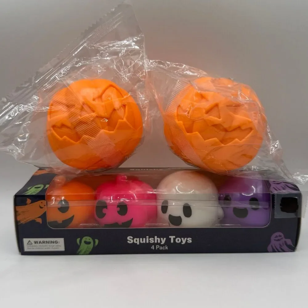 Viral Halloween Ghost Pumpkin Squishy Toys Bundle 6 Toys Total - Unbranded